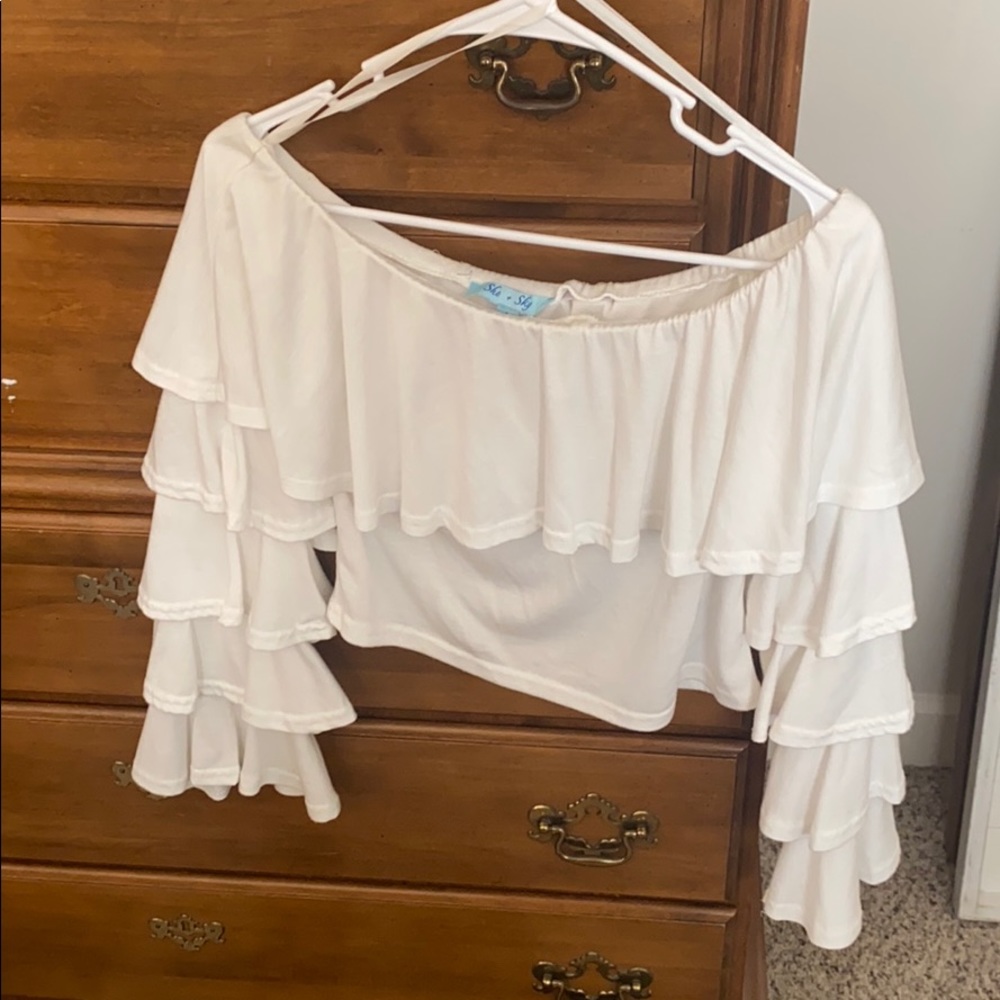 Off the shoulder crop top